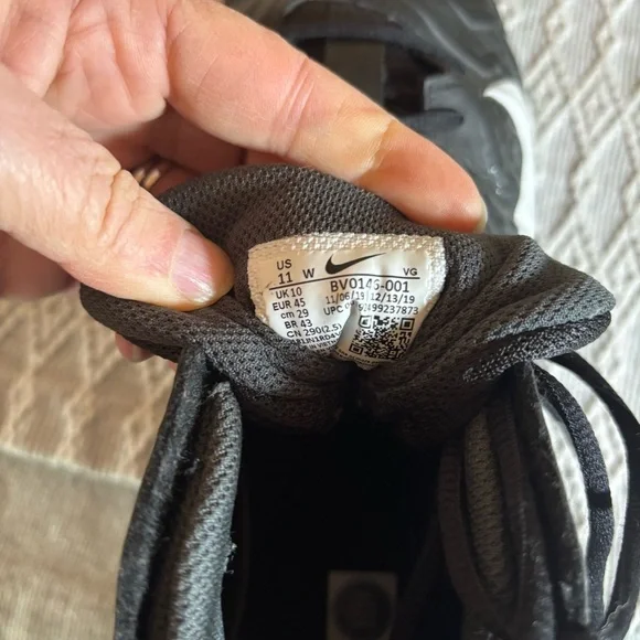 Nike Alpha Menace 2 Shark Football Cleats Size 11W  BV0146-001. Black/White - Picture 10 of 10